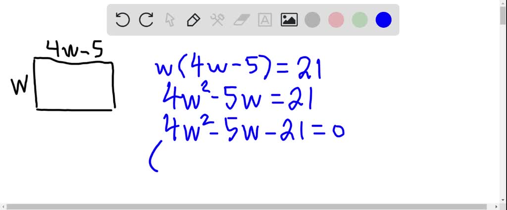 SOLVED: The length of a rectangle is 5 centimeters less than four times