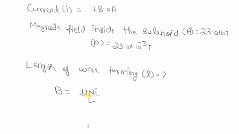 q11-a-solenoid-130-m-long-and-260-cm-in-diameter-carries-a-current-of-180-a-the-magnetic-field-inside-the-solenoid-is-230-mt-find-the-length-of-the-wire-forming-the-solenoid-97858