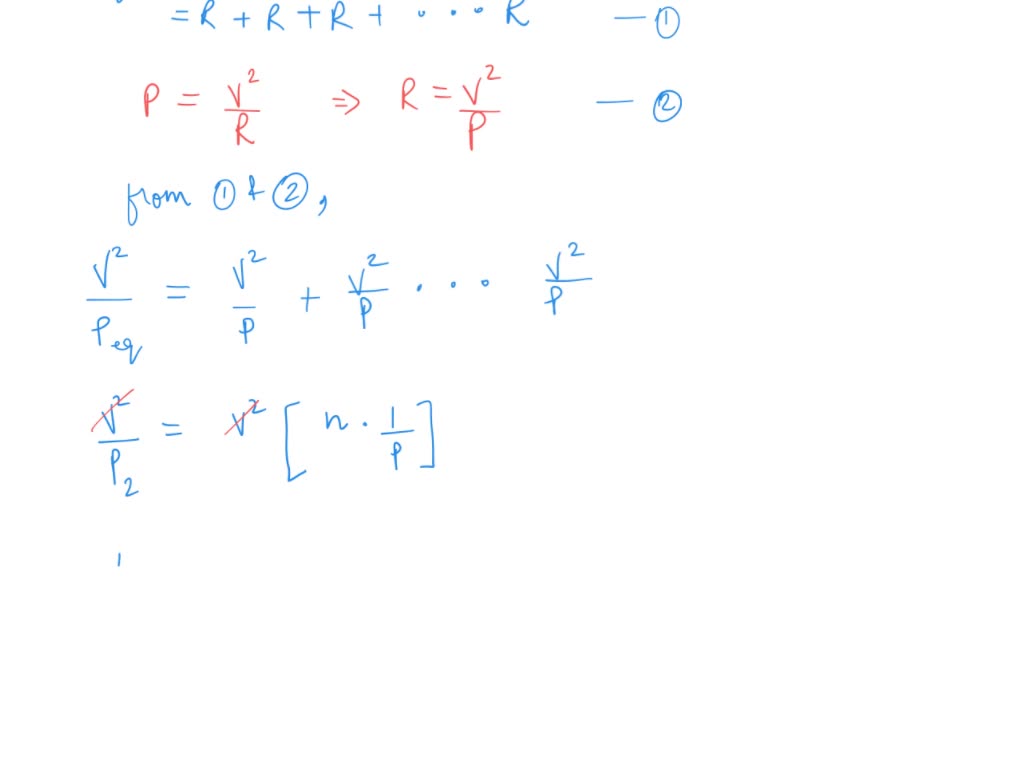 SOLVED When a voltage V is applied to n identical resistor connected