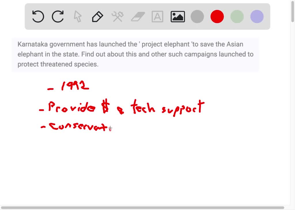 SOLVED: Karnataka government has launched the ' project elephant 'to ...
