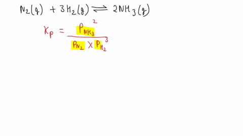 q2-for-the-haber-process-n2g-3-h2g-2-nh3g-kp-145-105-at-500-c-in-an-equilibrium-mixture-of-the-three-gases-at-500-c-the-partial-pressure-of-h2-is-0928-atm-and-that-of-n2-is-0432-atm-what-is-95545