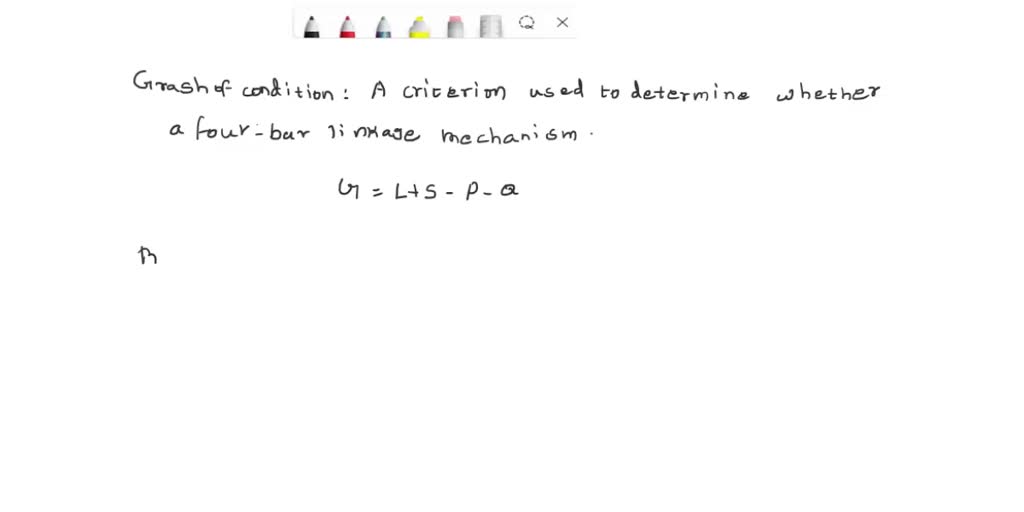 SOLVED: 2- Find the Grashof condition and Barker classifications of the ...