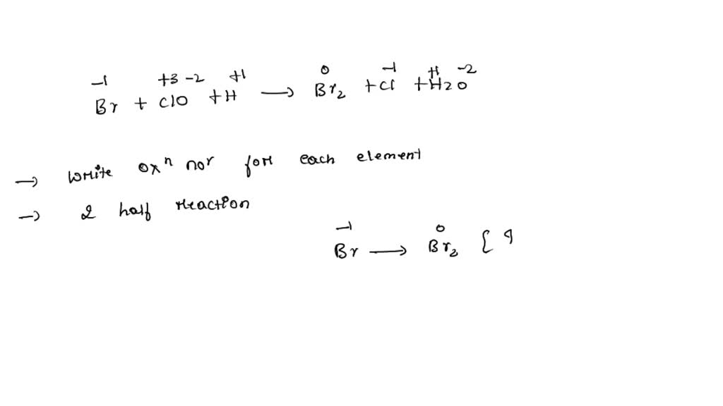 SOLVED: Balance the reactions below using the change in oxidation ...