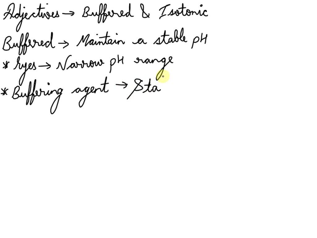 SOLVED Contact lens solution is described as a sterile, buffered