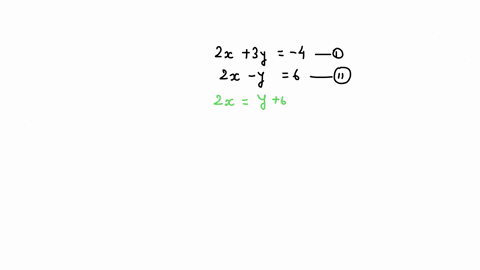 solve-the-system-of-equations-using-the-substitution-method-2x-3y-4-2x-y-6-77905