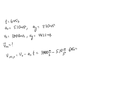 on-a-spacecraft-two-engines-fire-for-a-time-of-645-s-one-gives-the-craft-an-acceleration-in-the-x-direction-of-ax-510-ms2-while-the-other-produces-an-acceleration-in-the-y-direction-of-ay-73-48853