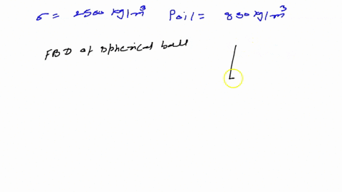 a-solid-glass-spherical-ball-of-density-2500-kgm3-is-attached-to-a-string-and-suspended-fully-submerged-in-a-container-of-oil-with-density-830-kgm3-what-is-the-radius-r-of-the-ball-if-its-ap-63217