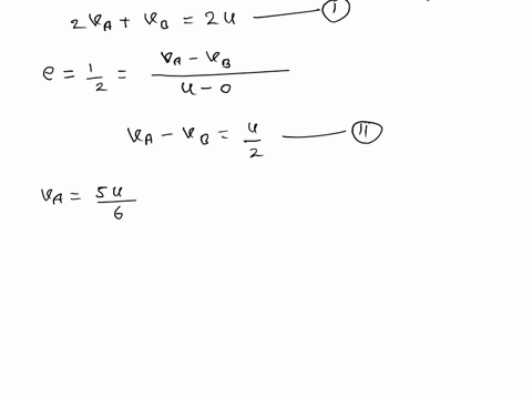 particles-a-of-mass-2m-and-b-of-mass-m-are-on-a-smooth-horizontal-floor-a-is-moving-with-speed-directly-towards-a-vertical-wall-and-b-is-at-rest-between-4-and-the-wall-see-diagram-u-2m-v-b-a-99748