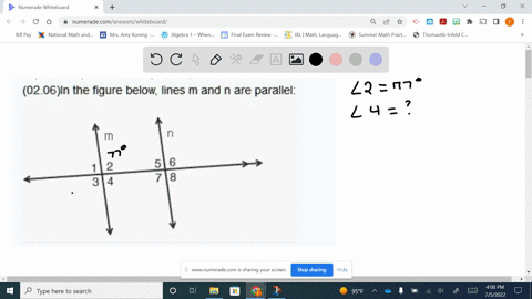 in-the-diagram-shown-2-measures-77-degrees-what-is-the-measure-of-4-0206in-the-figure-below-lines-and-n-are-parallel-68977