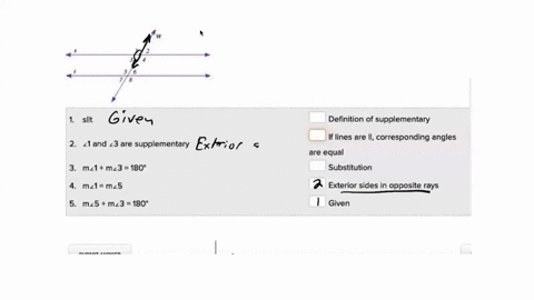 match-the-reasons-with-the-statements-in-the-proof-if-the-last-line-of-the-proof-is-6-3-and-5-are-supplementary-because-of-the-definition-of-supplementary-given-s-t-prove-3-5-are-supplementa-81597
