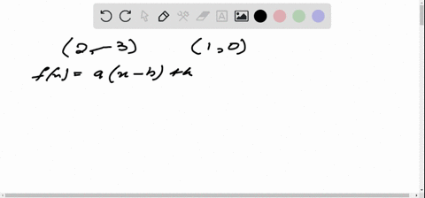 find-a-function-whose-graph-is-a-parabola-with-vertex-2-3-and-that-passes-through-the-point-1-0-fx-86568
