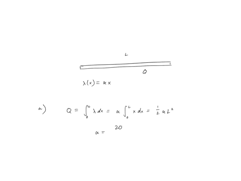 problem-1-total-charge-q-is-non-uniformly-distributed-over-a-thin-operatornamerod-of-length-l-which-lies-on-the-x-axis-between-x0-and-xl-the-charge-density-is-given-by-lambdaalpha-x-where-alpha-is-a-c
