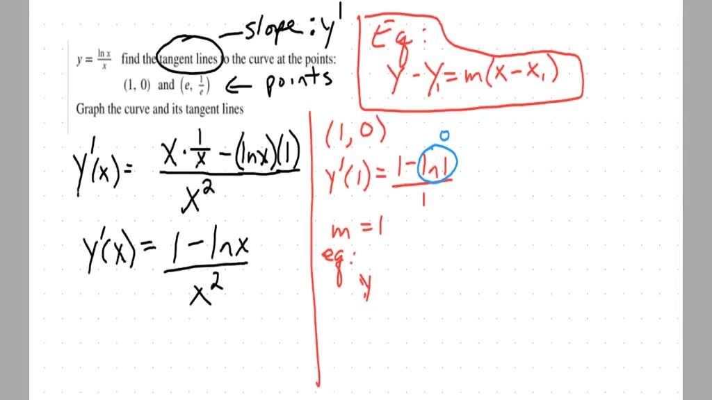 Find the equation of the deals tangent line to the curve