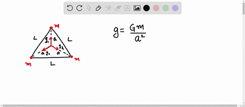 3-particles-each-of-mass-m-are-kept-at-vertices-of-an-equilateral-triangle-of-side-l-the-gravitational-field-at-centre-due-to-these-particles-is-3