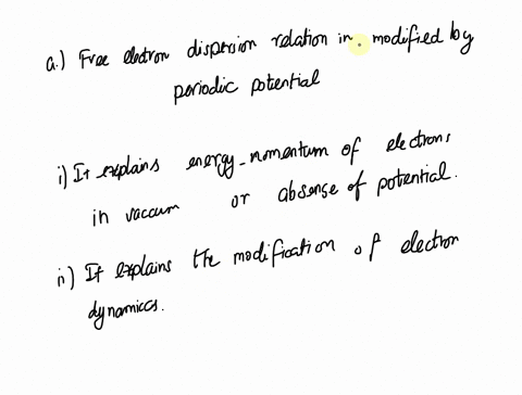 a-describe-with-the-aid-of-diagrams-how-the-free-electron-dispersion-relation-is-modified-by-the-presence-of-a-periodic-potential-and-how-the-electron-dynamics-change-in-response-to-these-mo-49737