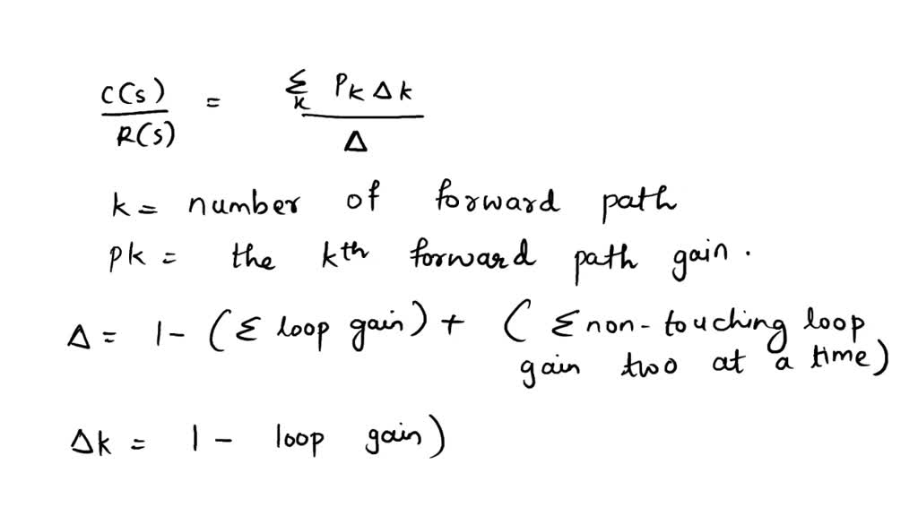 SOLVED Use Mason's gain formula to obtain the overall transfer