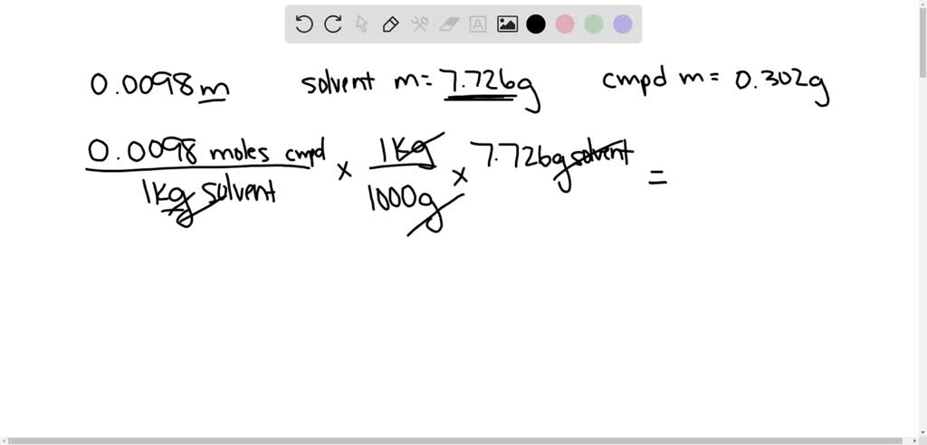 SOLVED: Calculate the molar mass of your unknown compound. Data to use ...