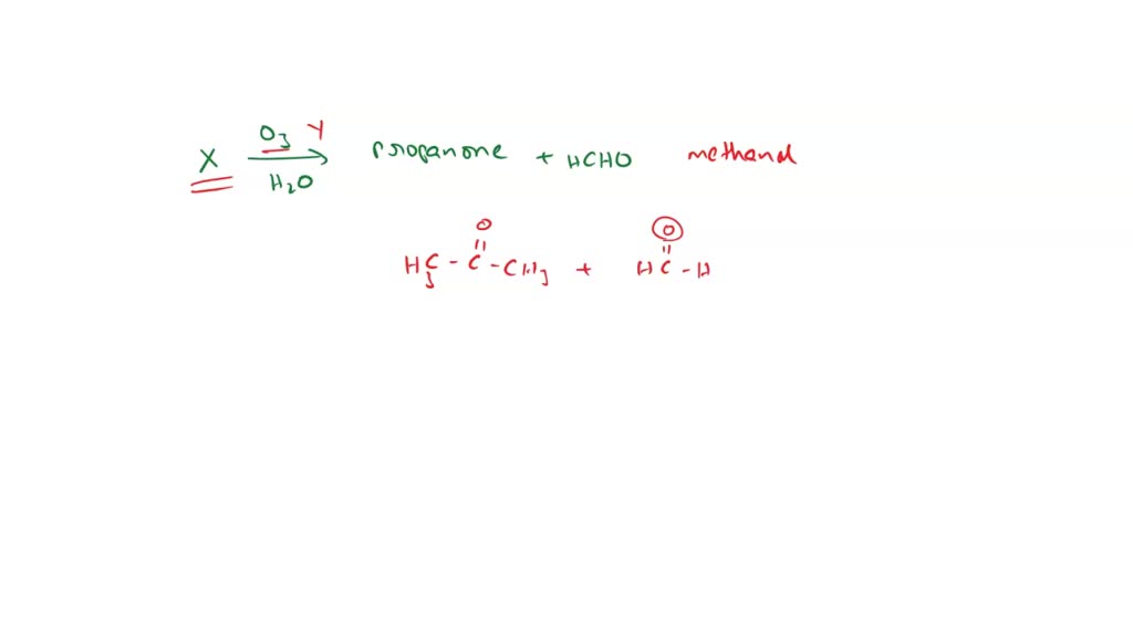 SOLVED: A compound x when treated with ozone gives y which upon ...