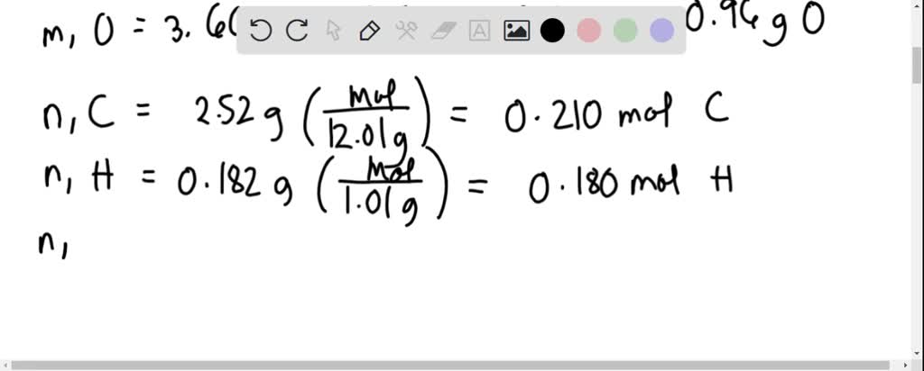 SOLVED: A 3.662 gram sample of an organic compound containing C, H and ...