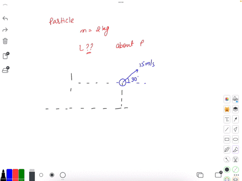 4-the-2-mathrmkg-particle-mathrma-has-velocity-shown-determine-its-angular-momentum-about-point-mathrmp