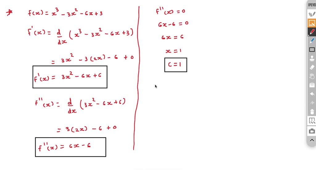 Solved Consider The Following Function Kx X3 3x2 6x 3 Find The