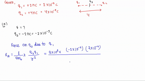 a-point-electric-charge-q1-20-nc-is-located-at-the-origin-of-coordinates-and-another-charge-also-point-q2-40-nc-is-located-at-4m-0-a-determine-the-force-they-exert-on-a-third-charge-q3-20-nc-82916