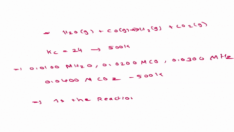 for-the-equilibrium-h2og-cog-h2g-co2g-kc-24-at-500-k-suppose-00100-m-h2o-00200-m-co-00300-m-h2-and-00400-m-co2-are-placed-in-a-reaction-vessel-at-500-k-is-the-reaction-mixture-at-equilibrium-28526