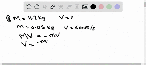 calculate-the-magnitude-of-the-recoil-velocity-of-a-112-kg-rifle-that-fires-a-00500-kg-bullet-with-a-muzzle-velocity-of-600-ms-if-the-rifle-pushes-against-the-mans-shoulder-for-201-s-after-i-90758