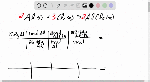 aluminum-metal-reacts-with-chlorine-gas-in-a-synthesis-reaction-write-the-balanced-equation-for-this-reaction-include-states-of-matter-if-152-g-of-aluminum-reacts-with-39-g-of-chlorine-gas-i-49055