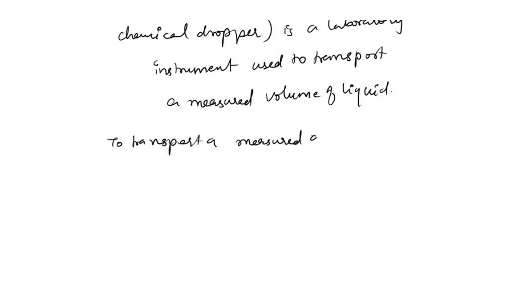 SOLVED true or false Pipets are used to measure and dispense small
