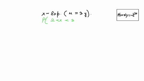 suppose-the-lifespan-of-an-electronic-component-follows-an-exponential-distribution-and-the-average-lifespan-is-3-years-what-is-the-probability-that-the-piece-will-last-between-2-to-3-years-80459