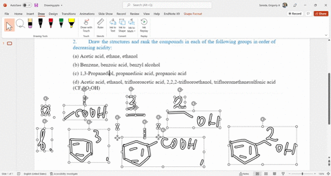 draw-the-structures-and-rank-the-compounds-in-each-of-the-following-groups-in-order-of-decreasing-acidity