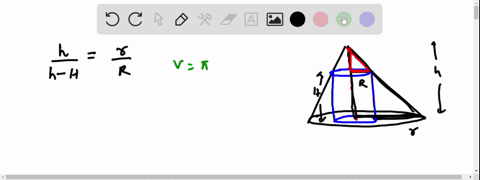 iya-45-problem-19-previous-problem-problem-list-next-problem-point-right-circular-cylinder-is-inscribed-in-a-cone-with-height-h-and-radius-find-the-dimensions-of-such-cylinder-with-th-larges-87652