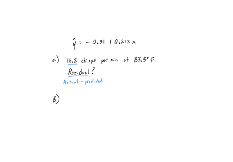 6-crickets-arent-perfect-refer-to-exercise-2-the-equation-of-the-regression-line-for-predicting-y-chirps-per-minute-from-x-temperature-in-degrees-fahrenheit-is-y-031-0212x-a-one-observation-23553