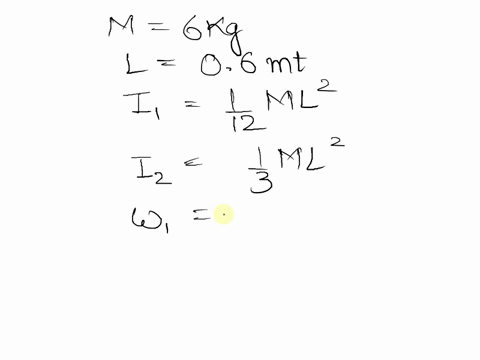 consider-two-identical-slender-rods-the-mass-of-each-rod-is-m-6-kg-the-length-is-l-06-m-the-first-rod-rotates-about-a-fixed-axis-going-through-its-center-its-moment-of-inertia-is-given-by-11-82344