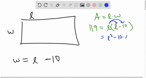 the-width-of-a-rectangle-is-10-inches-shorter-than-its-length-find-the-width-of-the-rectangle-if-the-area-is-119-square-inches-64413