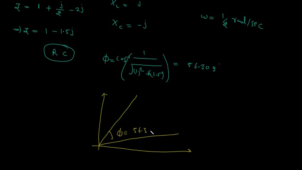 SOLVED: A driven; series RLC circuit has the phasor diagram shown when ...