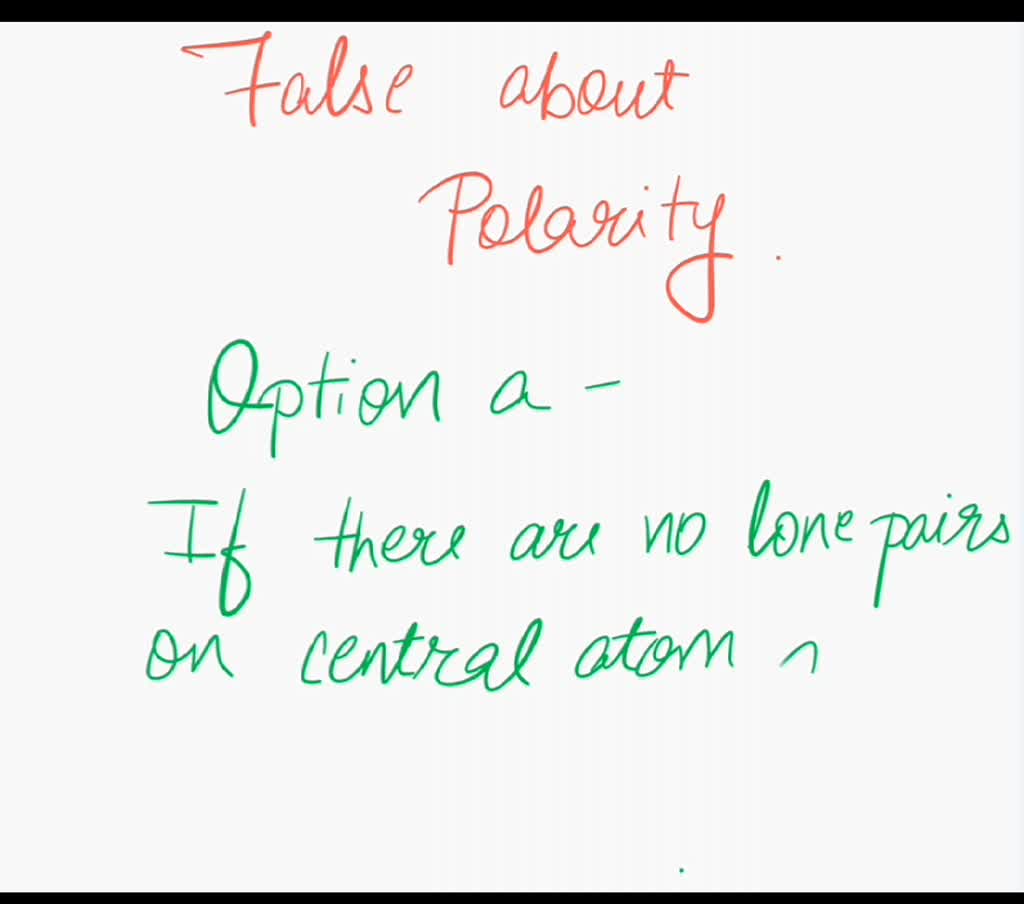SOLVED Question 1 2 pts Which of the following statements about polar