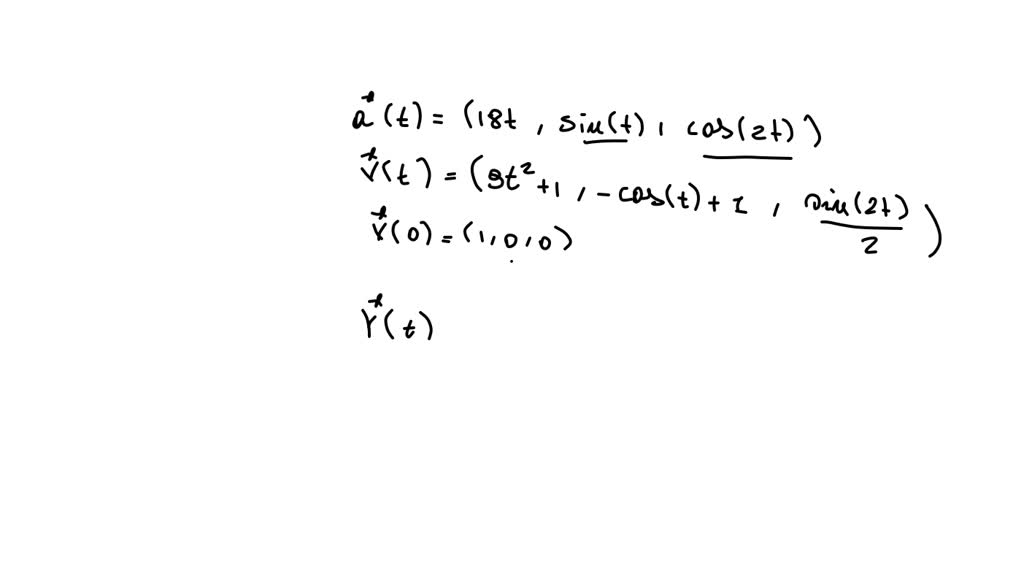 SOLVED: (a) Find the position vector of a particle that has the given ...