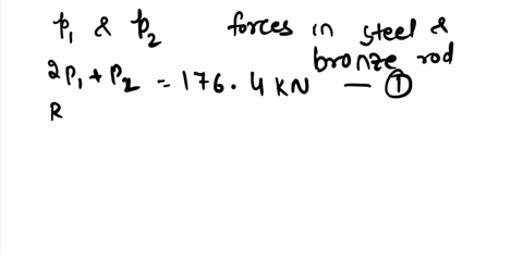 a-rigid-block-weighing-1764-kn-is-attached-as-shown-in-the-figure-if-the-block-is-to-remain-horizontal-calculate-the-ratio-of-the-load-carried-by-the-steel-relative-to-bronze-rod-a-039-b-076-11164