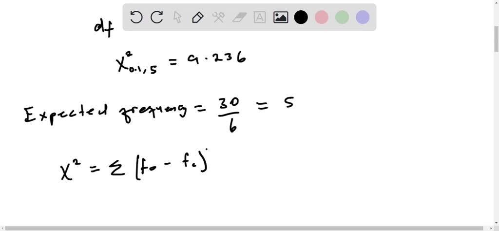 SOLVED: A six-sided die is rolled 30 times and the numbers 1 through 6 ...