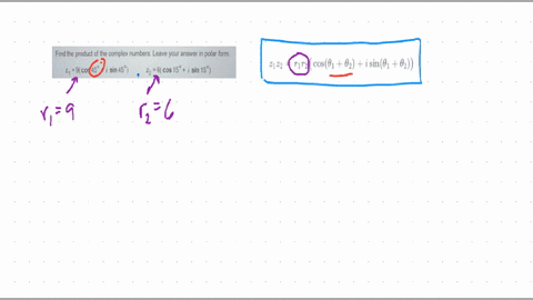 find-the-product-of-the-complex-numbers-leave-your-answer-in-polar-form-2-9-cos-450-sin-45-6-cos-150-sin-159-choose-the-correct-answer-below-222-54-cos-60-sin-609-222-54cos-609-sin-60-222-15-03376