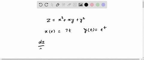 calculate-dzdt-given-the-following-functions-express-the-final-answer-in-terms-of-t-zfxyx2xyy2xxt7tyytet-78387