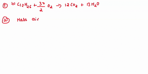 uuesticn-write-the-balanced-equation-for-stoichiometric-combustion-of-dodecane-c12h26-assume-21-oxygen-and-79-nitrogen-in-air-atomkc-mass-carbon-12-gmol-hydrogen-gmol-oxygen-16-gmol-nitrogen-61765