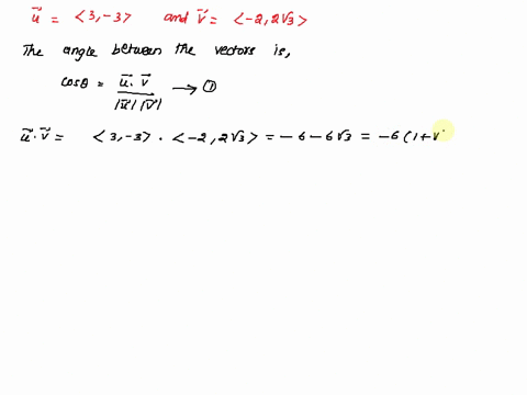 find-the-angle-0-between-the-vectors-u-3-3-v-22v3-36415
