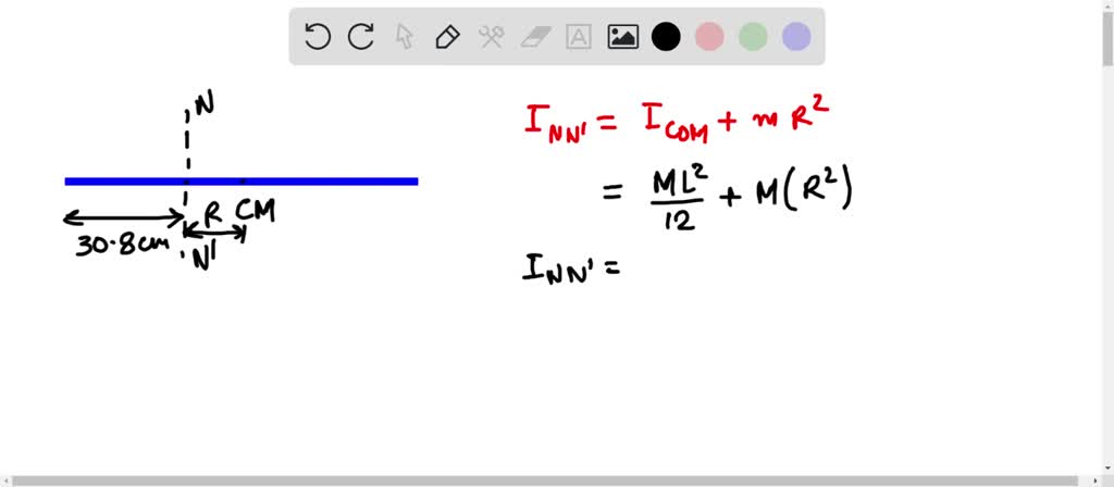 SOLVED: Calculate the rotational inertia of a meter stick, with mass 0. ...