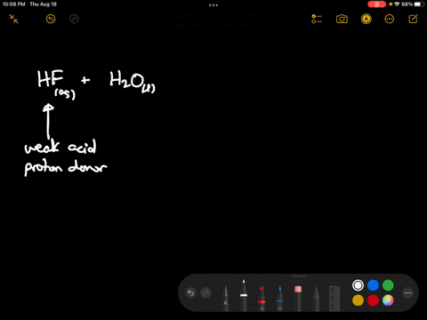 for-the-chemical-reaction-that-occurs-give-the-balanced-chemical-equation-between-hf-and-water-that-of-a-strona-base-08686
