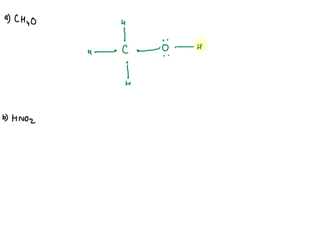 SOLVED: Draw the Lewis structure for CH4O. b. Draw the Lewis structure ...