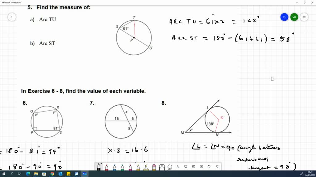 Major Arc Example Problem SOLVED: Major arc, minor arc, or semicircle: Then find the In Exercises ...