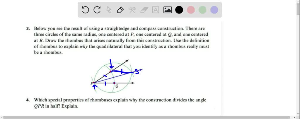 Solved 3. Construct a copy of the angle below COMPASS AND